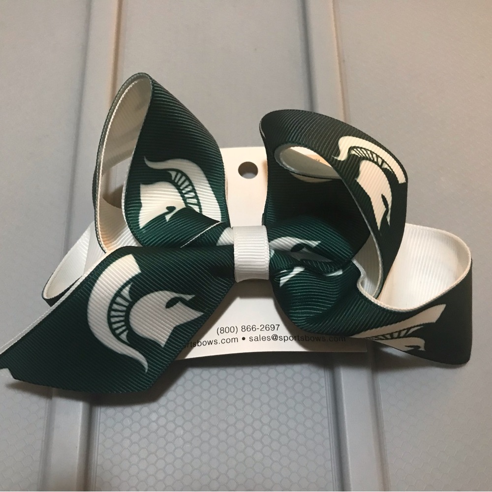 NEW MSU Spartans Hair Bow